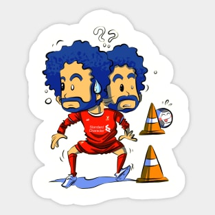 Salah searching for ball Sticker